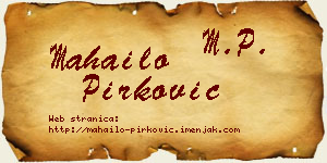Mahailo Pirković vizit kartica